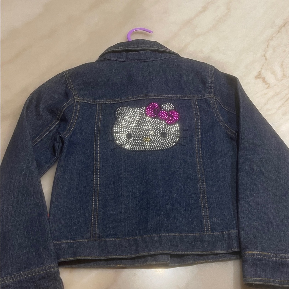 Hello Kitty Kids Denim Jacket - Blue with Pink Accents